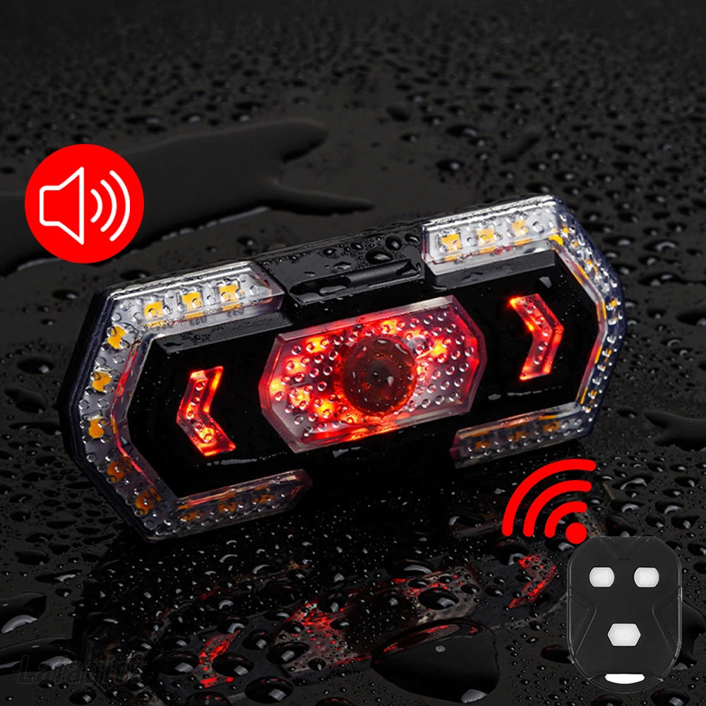 Bike Rear Lamp Smart Wireless Remote Turn Signal Lights Bicycle LED Taillight Easily Installation Bicycle Cycling Accessories