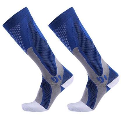 Men Leg Support Stretch Outdoor Sport Knee High Long Compression Socks Running Soccer Cycling Polyester Hosiery