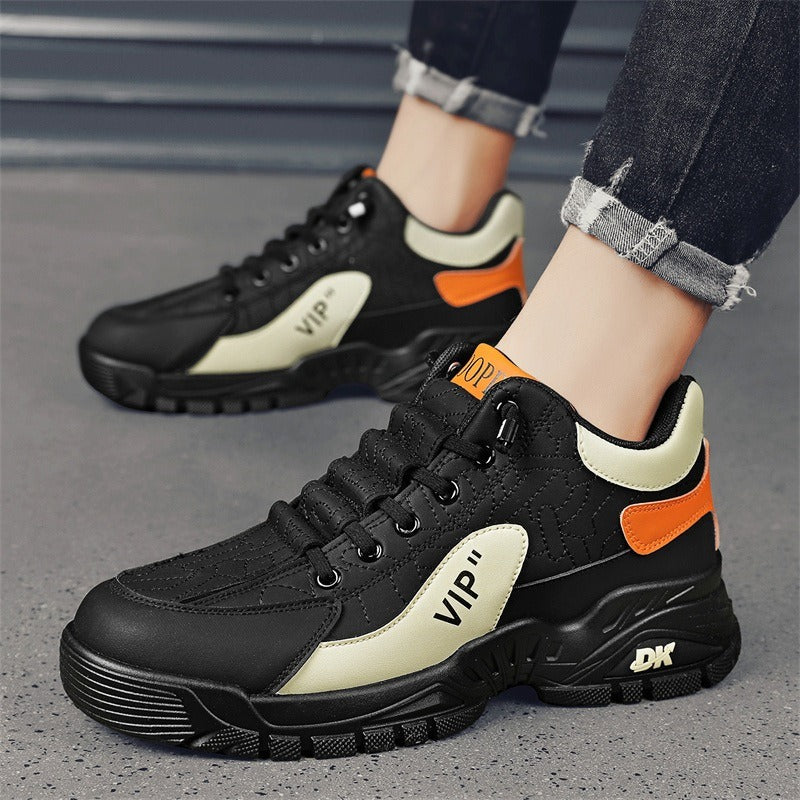 Autumn New Martin Shoes Men's Casual Sports Korean Edition High Top Thick Sole Men's Shoes Trendy British Style Workwear Shoes