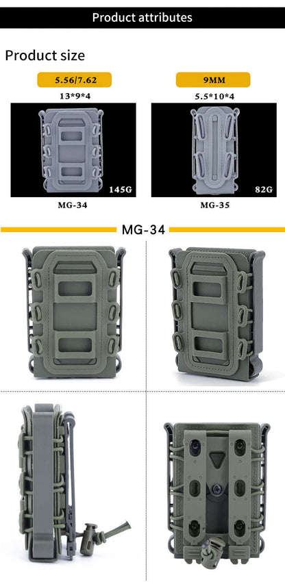 Live CS Tactical Waist Hanging Box 5.56&7.62 Elastic Scorpion Quick Pull Outdoor Multi purpose Kit