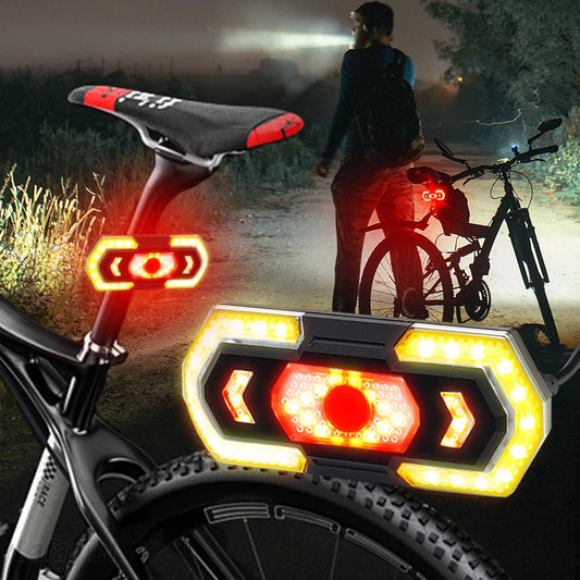 Bike Rear Lamp Smart Wireless Remote Turn Signal Lights Bicycle LED Taillight Easily Installation Bicycle Cycling Accessories