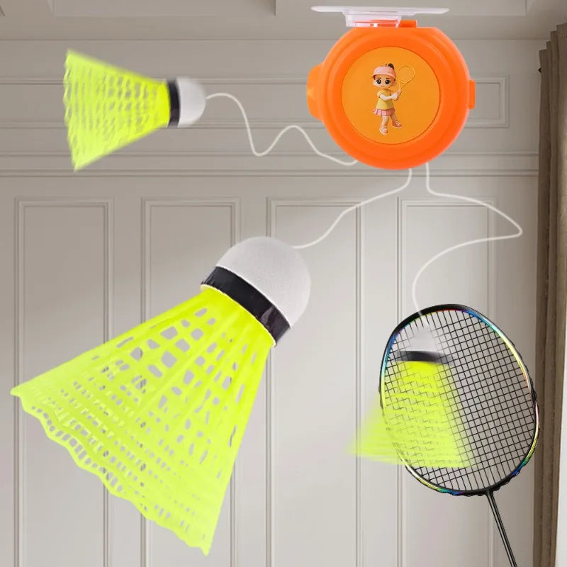 Badminton Trainer Set Badminton Practice Equipment Self-Study Badminton Rebound Device for Kids Adult Indoor Outdoor Exercise