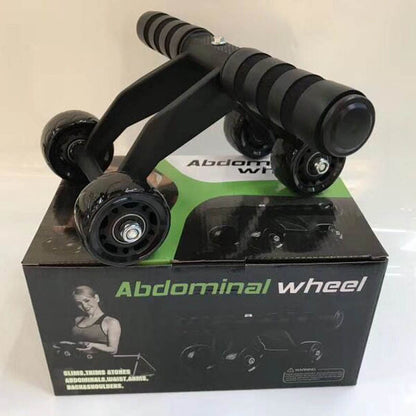 New Design Foldable Abs Plastic Abdominal 4 Wheel Exercise Wheel Abdominal Set Kit Gym Equipment