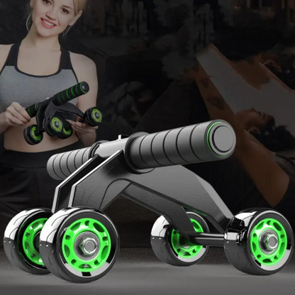 New Design Foldable Abs Plastic Abdominal 4 Wheel Exercise Wheel Abdominal Set Kit Gym Equipment