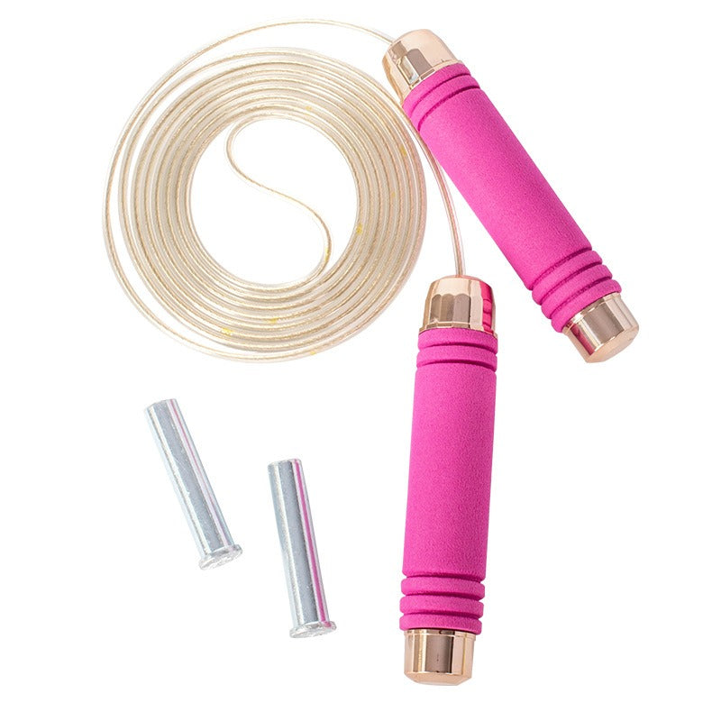 Detachable load bearing: gold-plated steel wire jump rope for men and women's fitness and sports, student high school entrance examination training jump rope