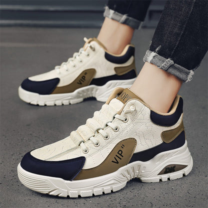 Autumn New Martin Shoes Men's Casual Sports Korean Edition High Top Thick Sole Men's Shoes Trendy British Style Workwear Shoes