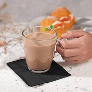 Karat Black 2 Ply Customizable Beverage / Cocktail Napkin